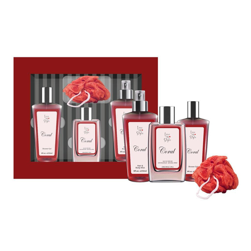 Love In Style Coral Bath Set For Unisex - 3021011020846 - www.xscent.shop
