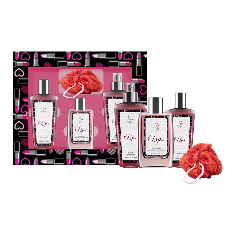 Love In Style Lips Bath Set For Unisex - 3021011020860 - www.xscent.shop