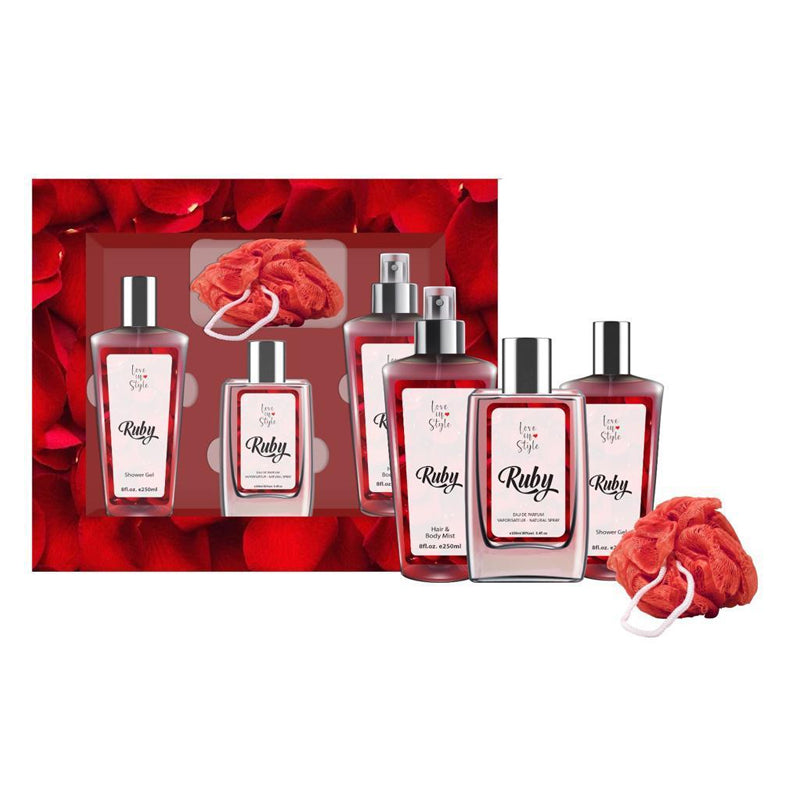 Love In Style Ruby Bath Set For Unisex - 3021011020884 - www.xscent.shop