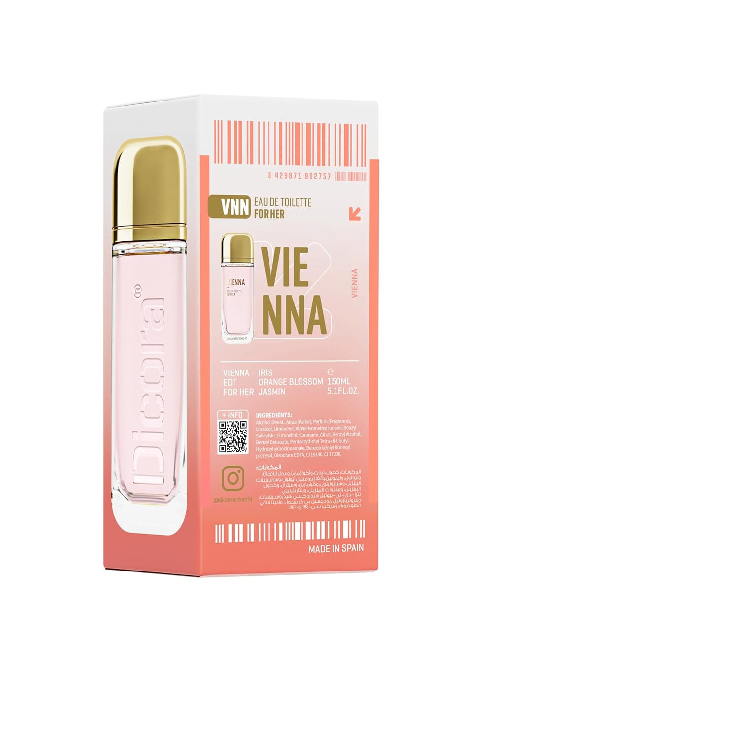 Dicora Urban Fit Viena EDT For Her - 150 ml -  - www.xscent.shop