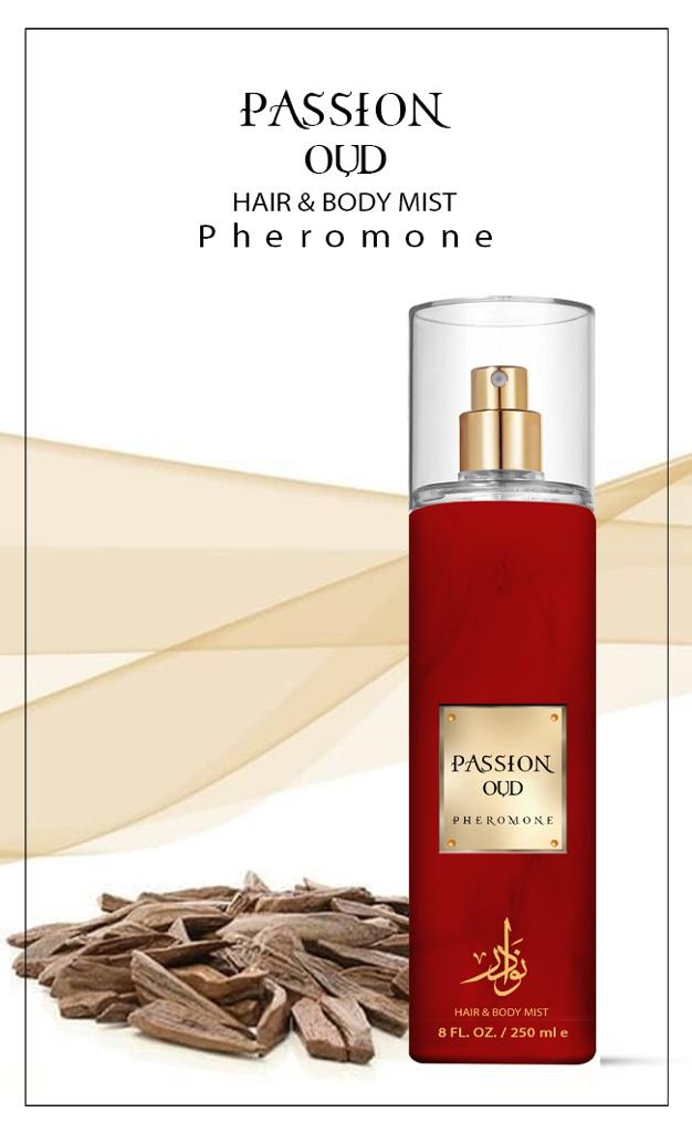 Nawadir Hair & Body Spray Pheromone Passion Oud - 250 ml -  - www.xscent.shop