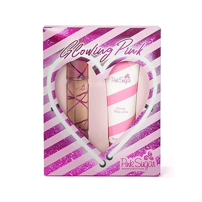 Aquolina Pink Sugar Glowing Pink Sweet Addiction Set For Her - 8054609782661 - www.xscent.shop
