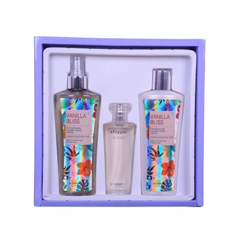 Hype Vanilla Bliss Gift Set – 3 Pcs - 763319116212 - www.xscent.shop