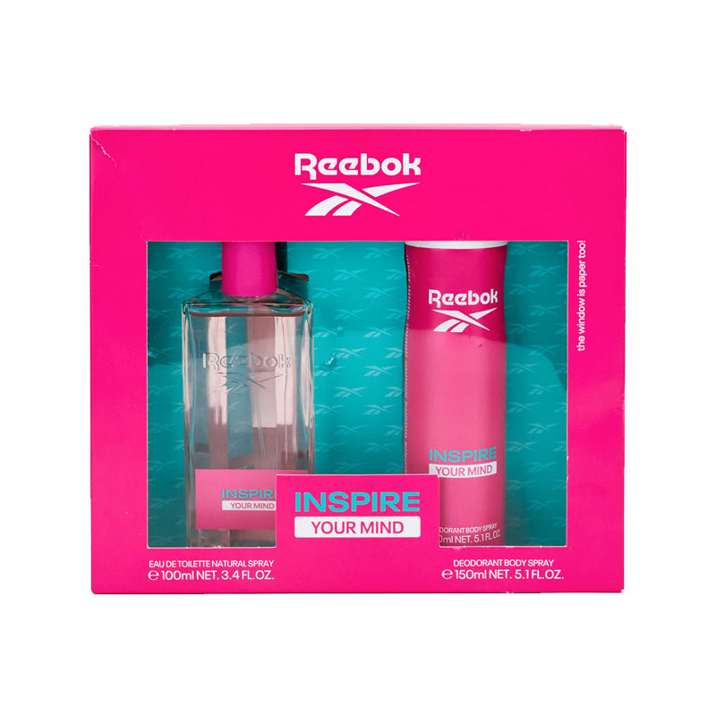 Reebok Inspire Your Mind Set EDT 100 ml + Body Spray 150 ml for Women - 8436581946253 - www.xscent.shop