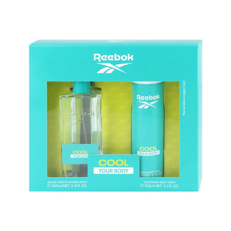 Reebok Cool Your Body for Women Set EDT 100 ml + Body Spray 150 ml - 8436581946246 - www.xscent.shop