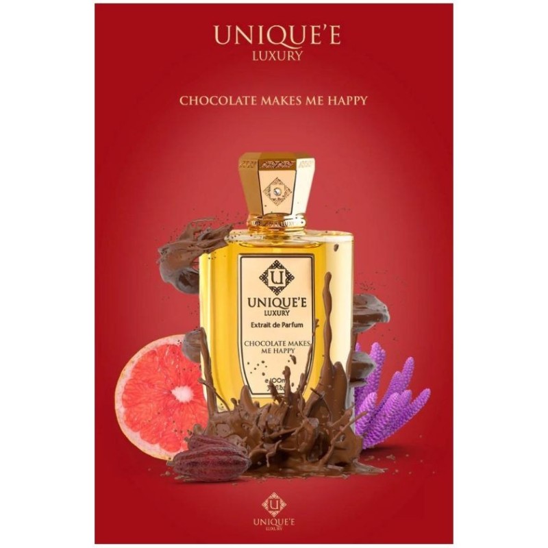 Unique'E Luxury Unisex Chocolate Makes Me Happy EDP - 100ml -  - www.xscent.shop