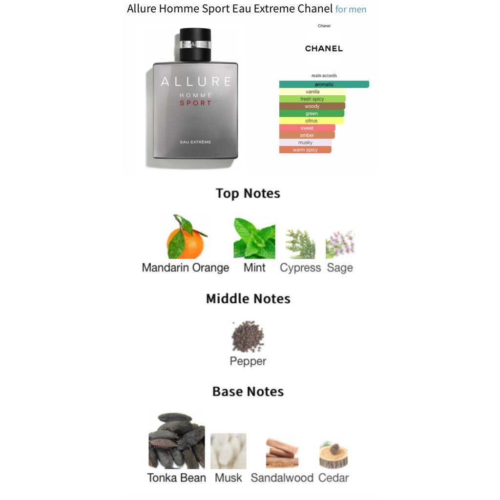 Chanel ALLURE HOMME SPORT Eau De Toilette Spray For Him - 100 ml -  - www.xscent.shop