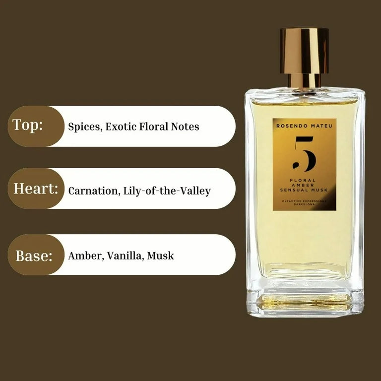 Rosendo Mateu No. 5 Floral Amber Sensual Musk EDP Unisex - 100ml -  - www.xscent.shop