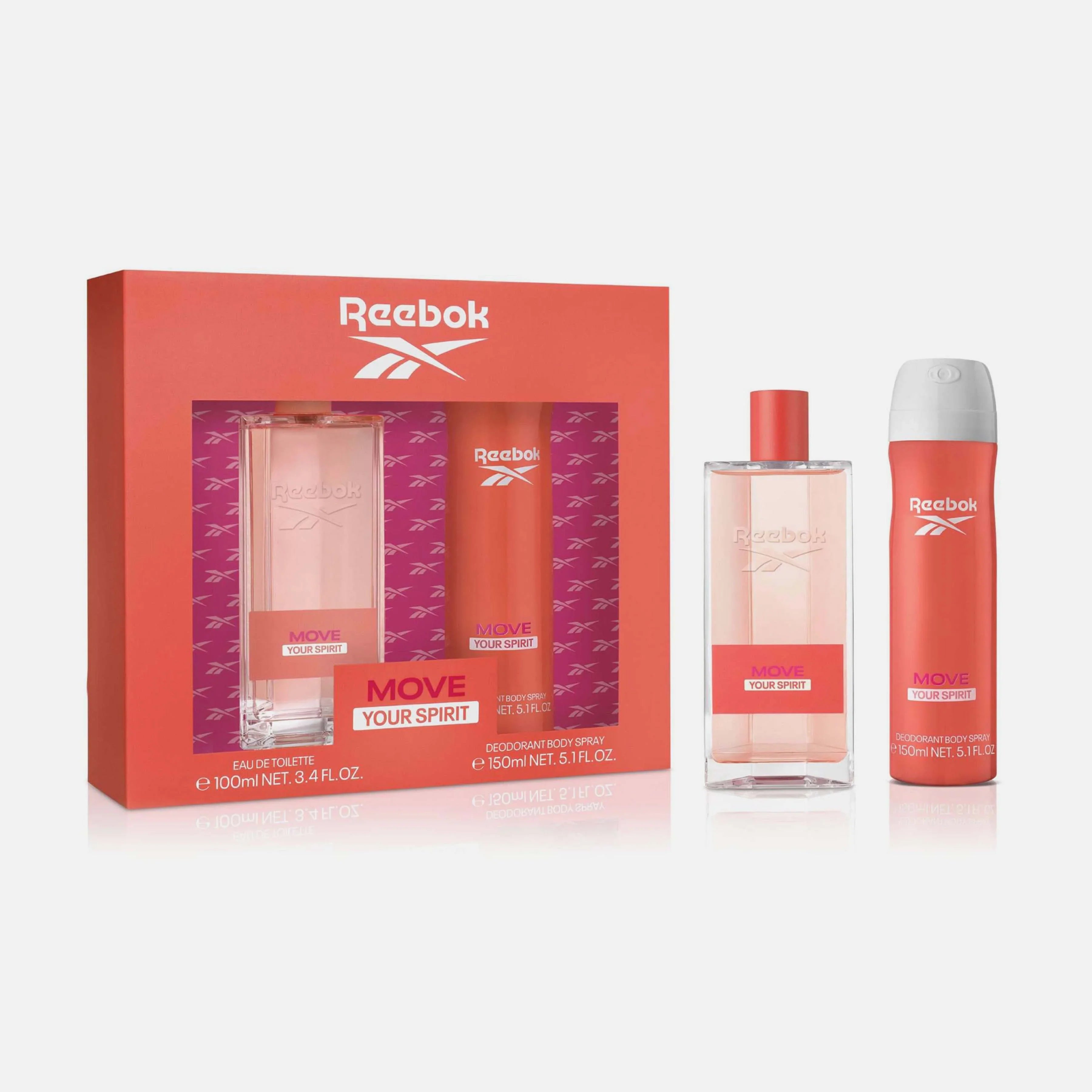 Reebok Move Your Spirit for Women Set EDT 100 ml + Body Spray 150 ml -  - www.xscent.shop