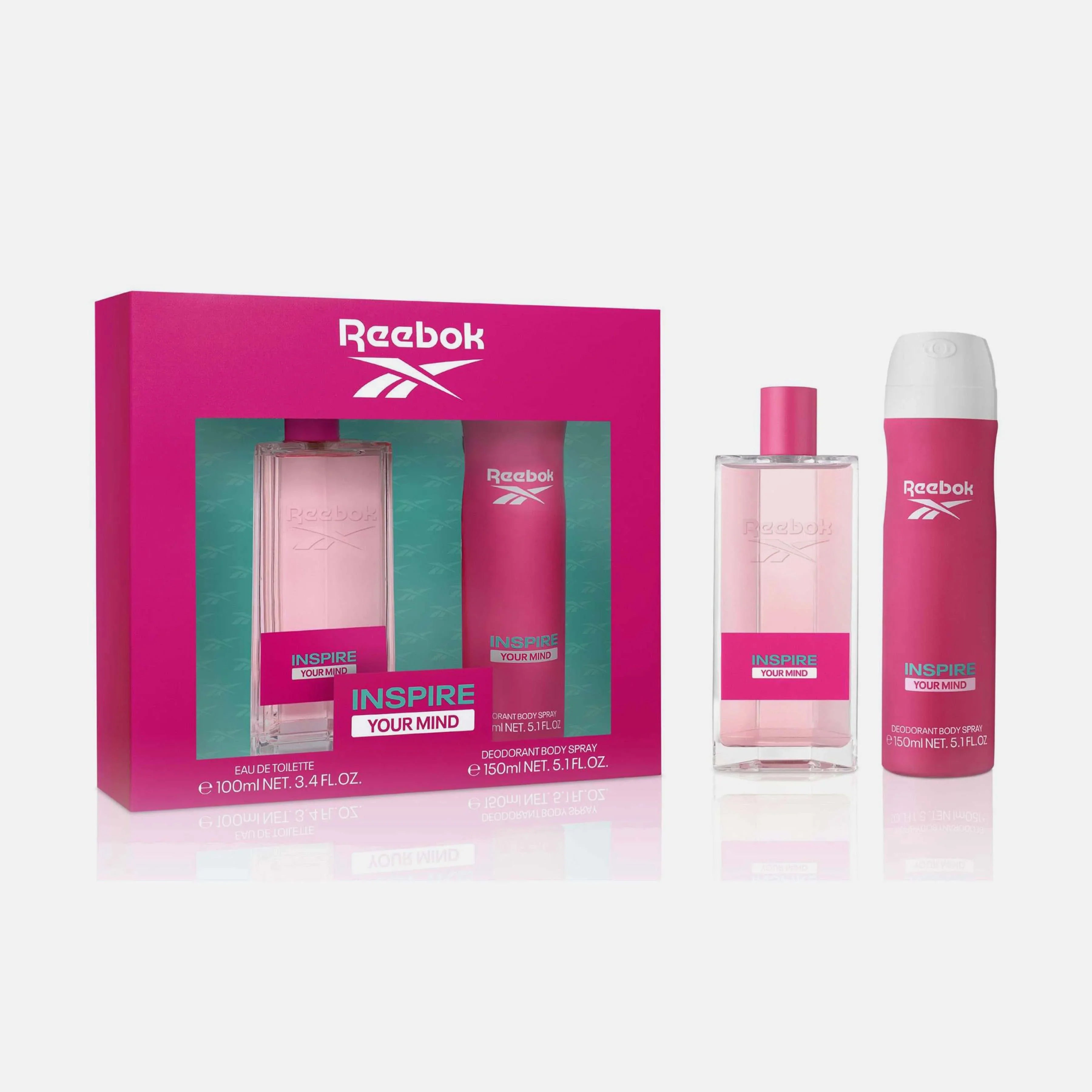 Reebok Inspire Your Mind Set EDT 100 ml + Body Spray 150 ml for Women -  - www.xscent.shop