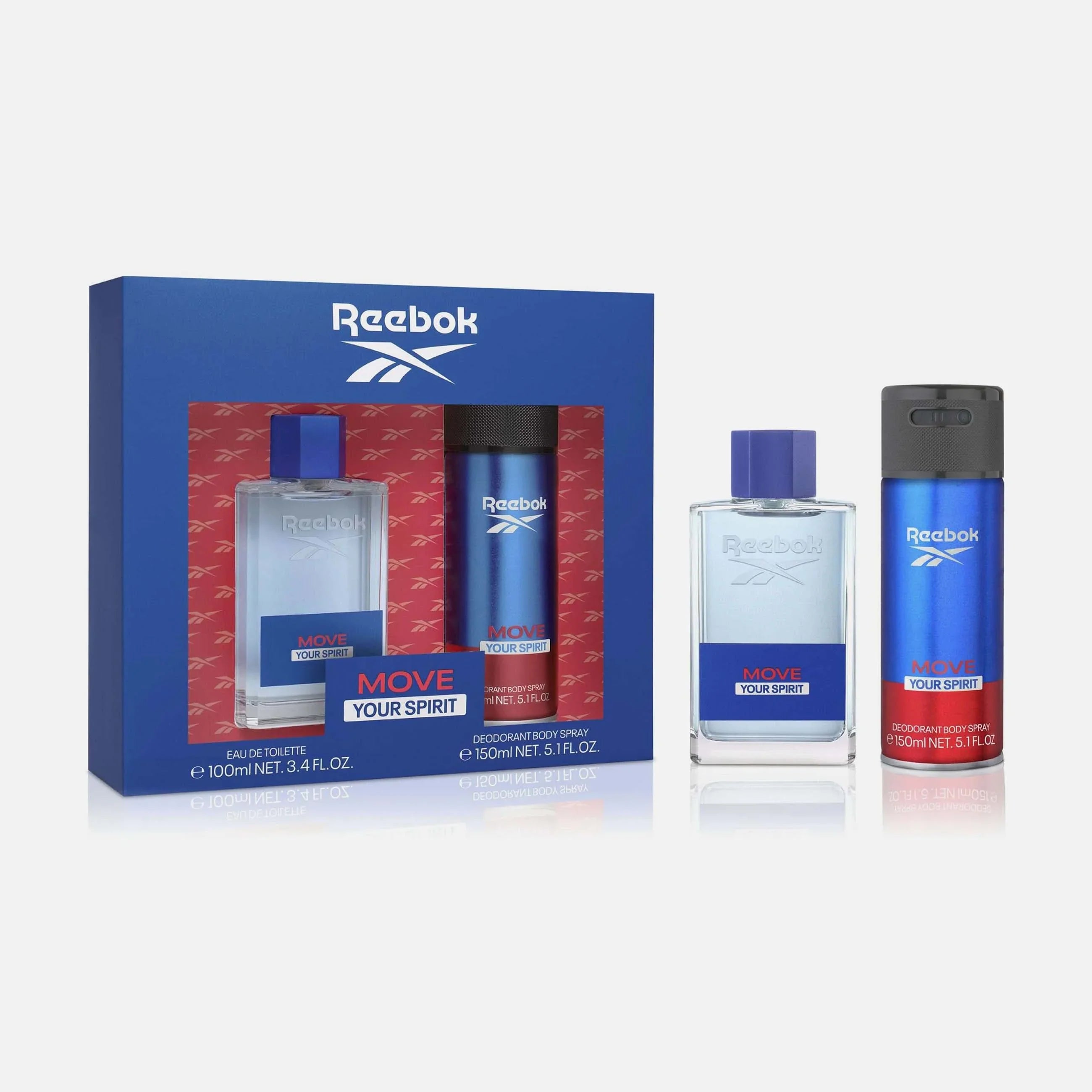 Reebok Move Your Spirit for Man Set EDT 100 ml + Body Spray 150 ml -  - www.xscent.shop