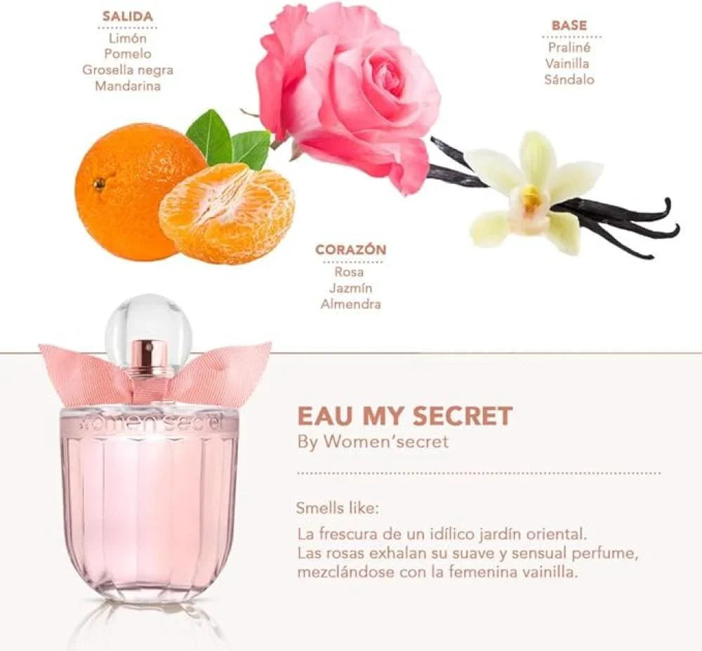 Women’Secret My Secret Eau De Toilette – 100 ml + Body Lotion – 200 ml -  - www.xscent.shop