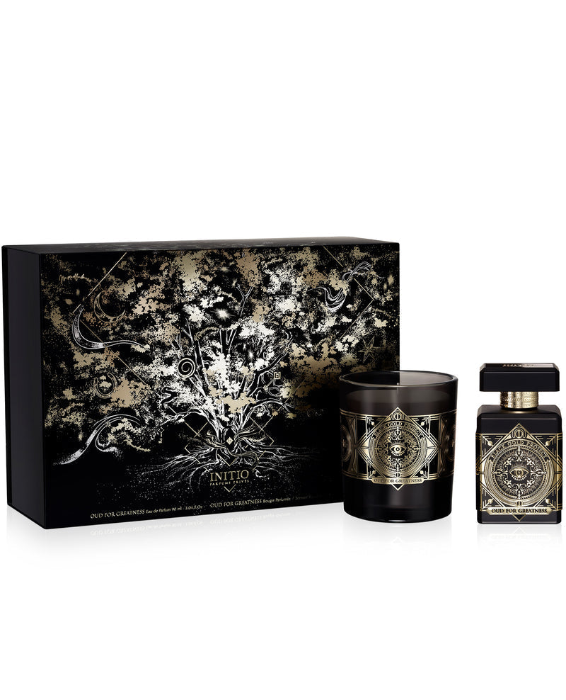 Initio Oud For Greatness EDP 90ml Spray Unisex + Candle 180gm - www.xscent.shop