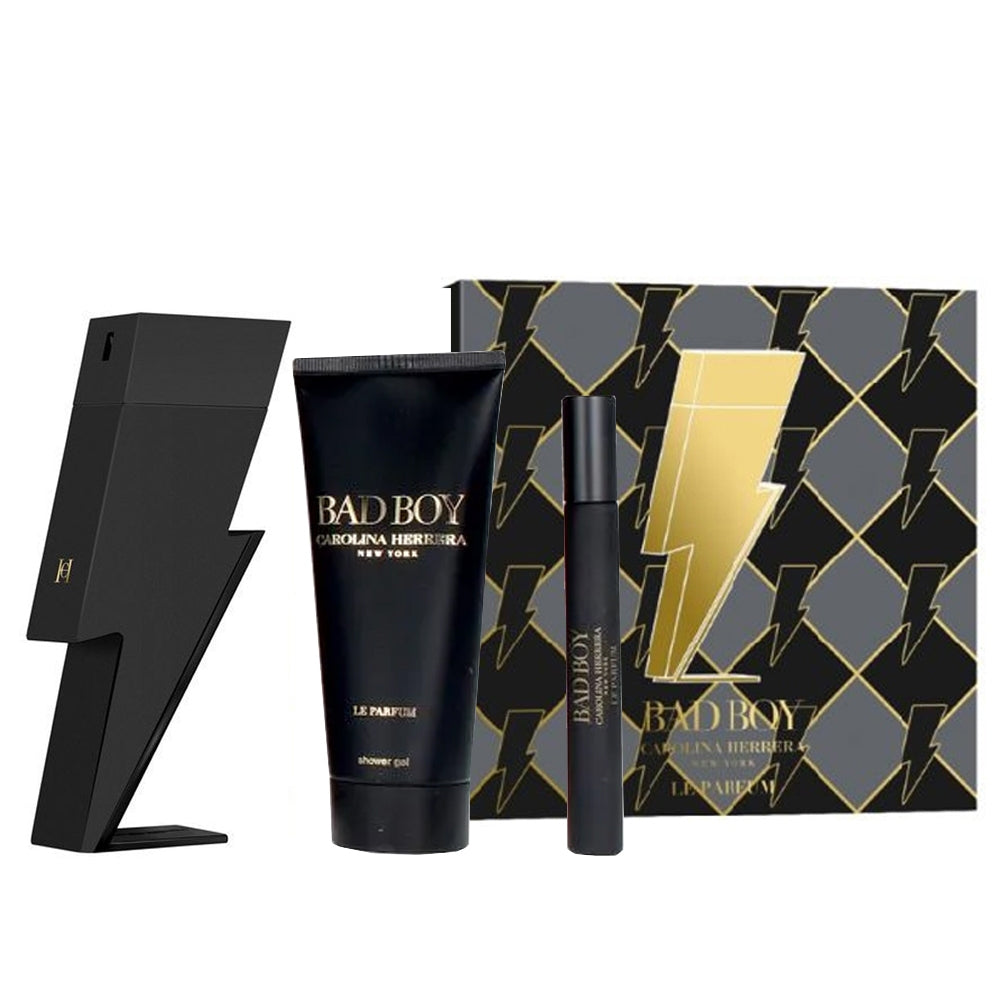 Carolina Herrera Bad Boy Le Parfum 3pcs Gift Set For Him - 100 ml -  - www.xscent.shop